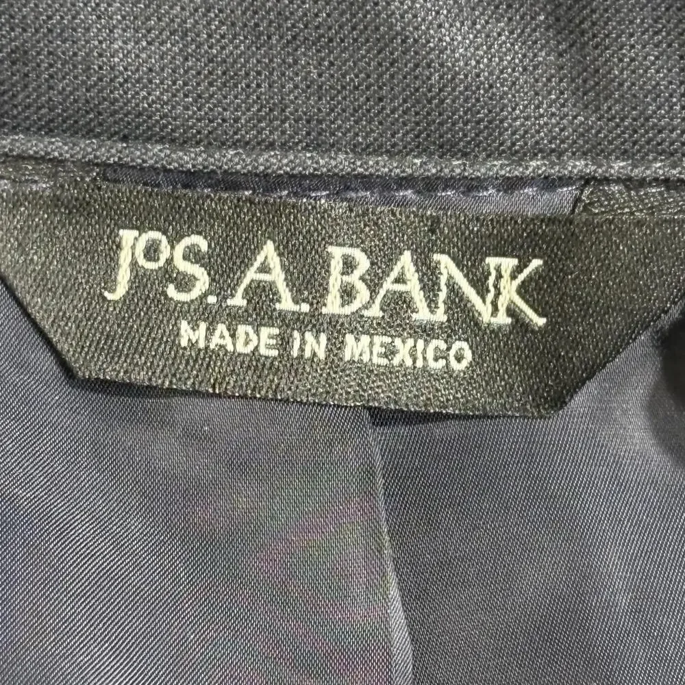 Jos A Bank Blazer Mens 50L Blue Wool Traveler's Collection Two Button Coat